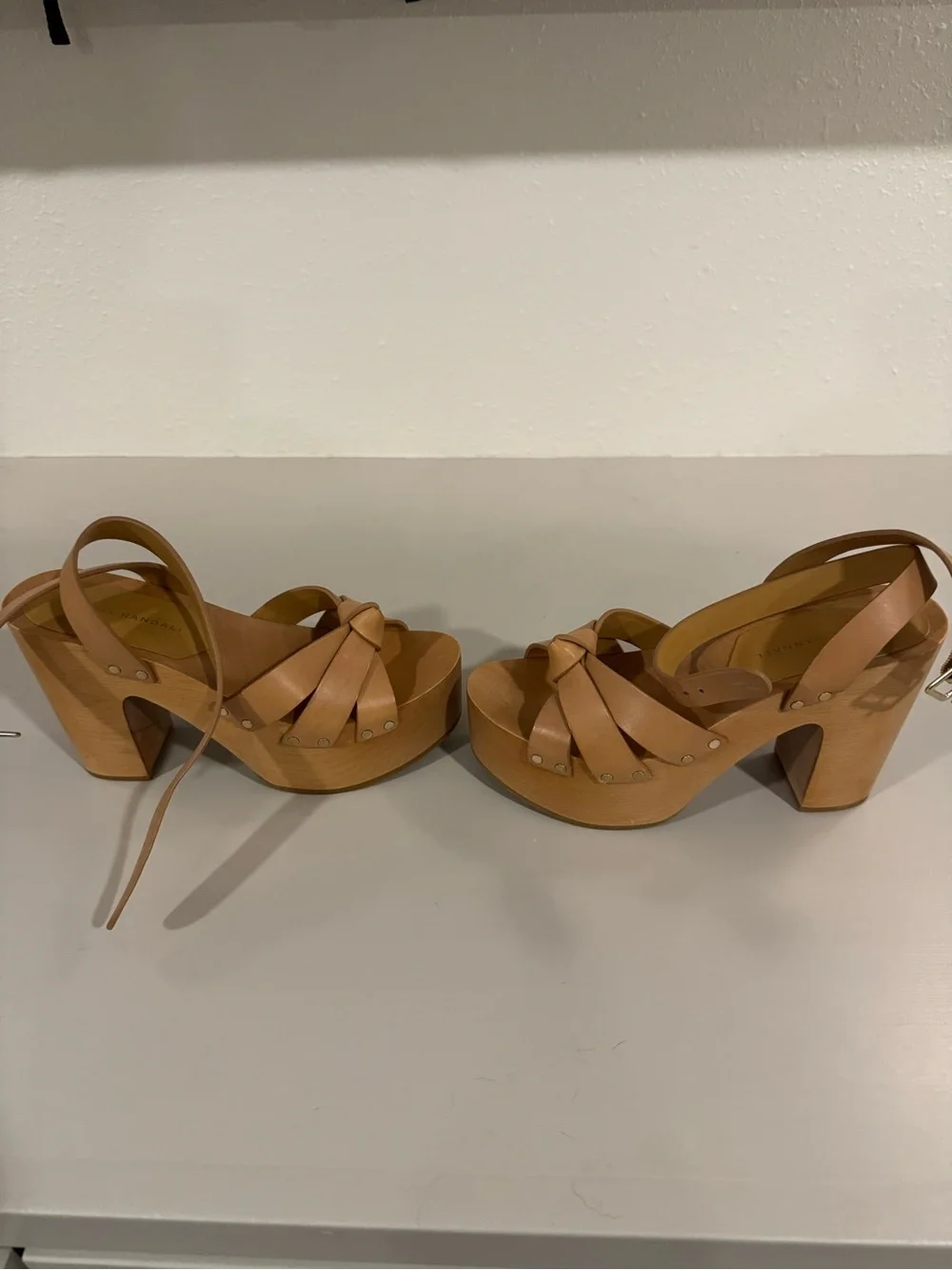 Loeffler Randall high wooden